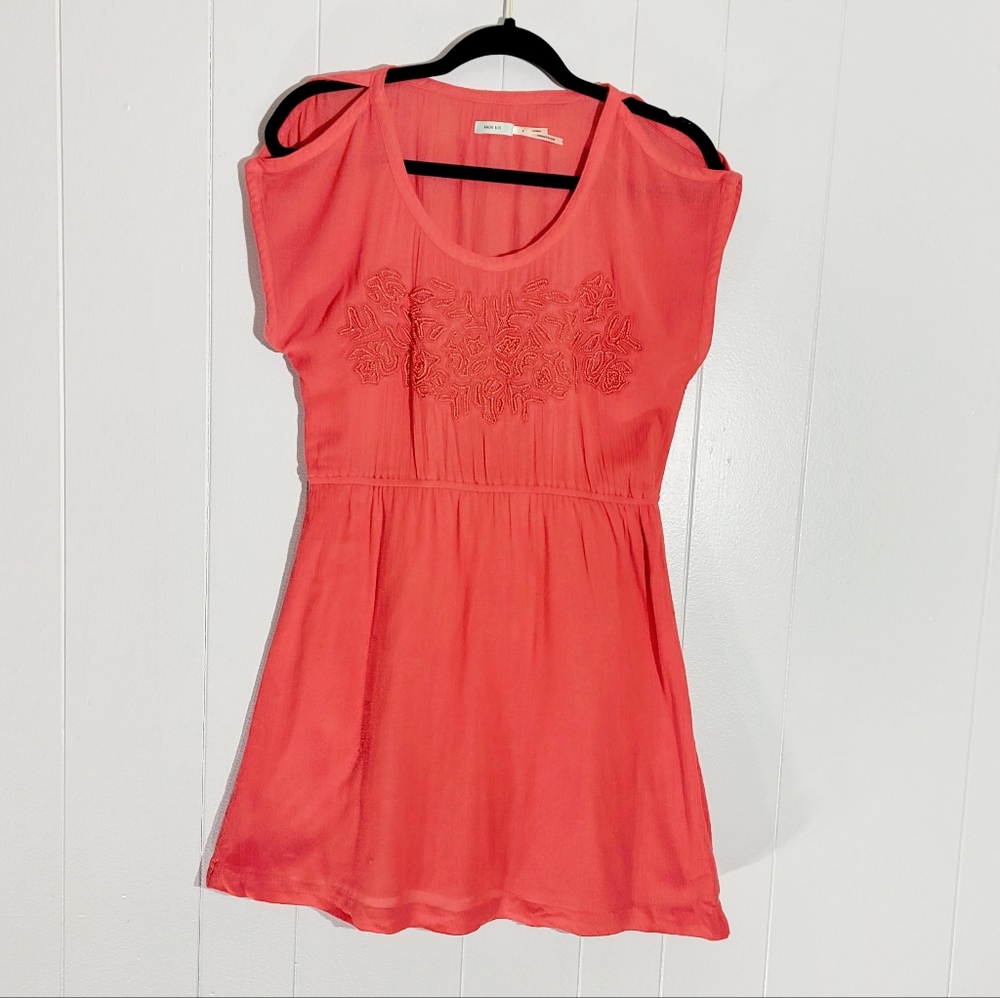 Urban Outfitters Kimchi Blue Cold Shoulder Beaded Dress